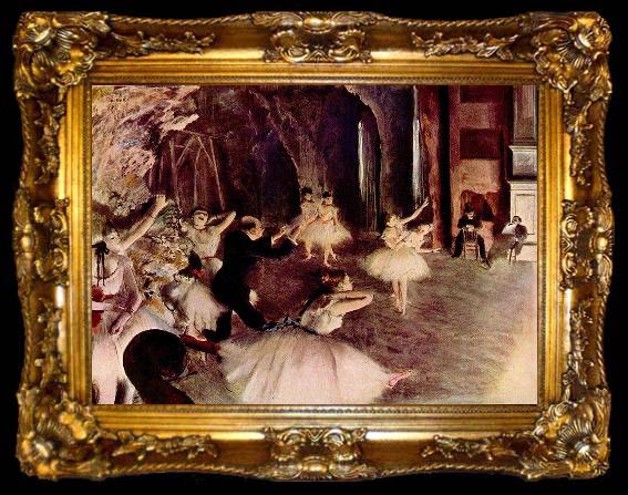 framed  Edgar Degas Stage Rehearsal, ta009-2